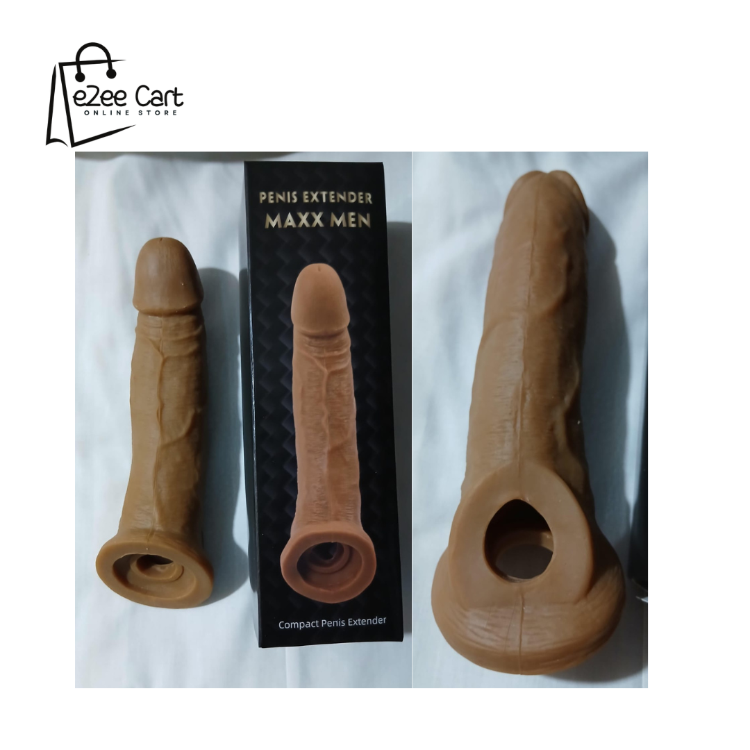 Penis Sleeve Imported Silicon 8" Inches Dark