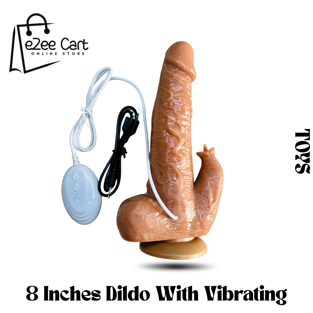8" Inches Dildo Toy With Vibrating (Chargeable)